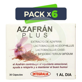 Pack 6x Azafrán Plus 30 Cápsulas Integralia
