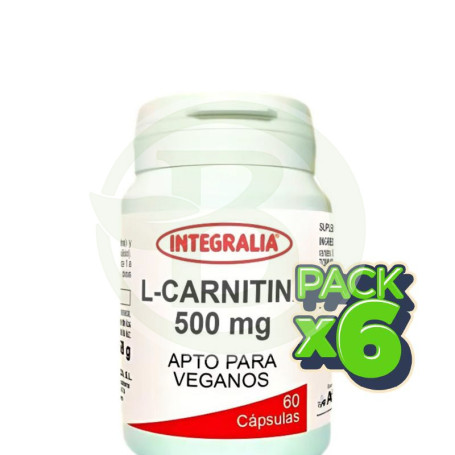 Pack 6x L-Carnitina 500Mg 60 Cápsulas Integralia