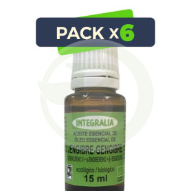 Pack 6x Aceite Esencial De Jengibre Eco 15Ml Integralia