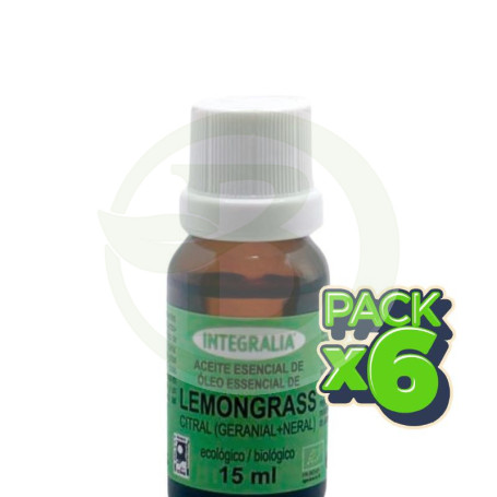 Pack 6x Aceite Esencial De Lemongrass Eco 15Ml Integralia