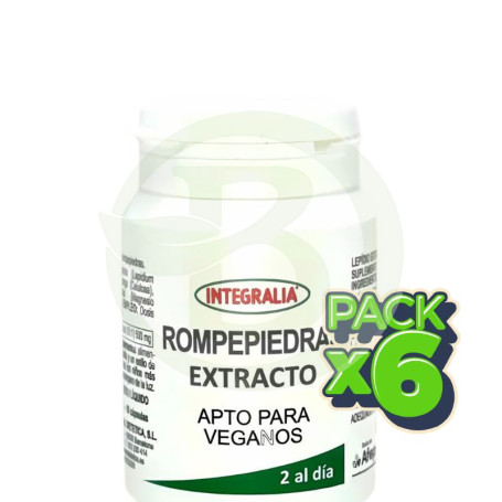 Pack 6x Extracto De Rompepiedra 60 Cápsulas Integralia