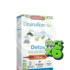 Pack 6x Drainaflore Bio 20 Fiale Superdiet