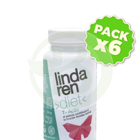 Pack 6x T-Active 90 Cápsulas Lindaren Diet