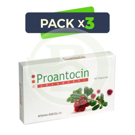 Pack 3x Proantocín 30 Cápsulas Artesanía Agrícola