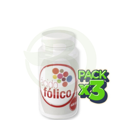 Pack 3x Ácido Fólico 60 Cápsulas Artesanía Agrícola