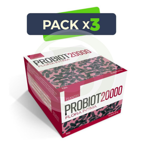 Pack 3x Probiot 20.000 Fórmula Íntima 15 Sobres Plantis