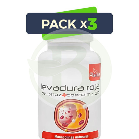 Pack 3x Levadura Roja + Coenzima Q10 120 Cápsulas Plantis