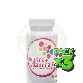 Pack 3x Taurina + Vitamina C 60 Cápsulas Plantis