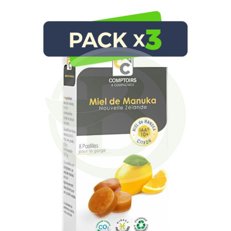 Pack 3x Caramelos De Miel De Manuka y Limón Comptoirs & Compagnies