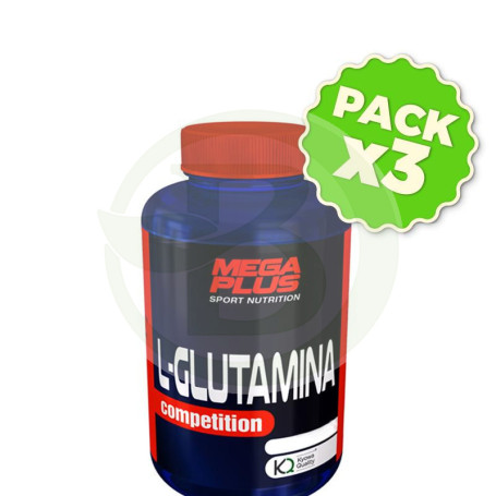 Pack 3x Glutamina Megaplus 180 Cápsulas Megaplus