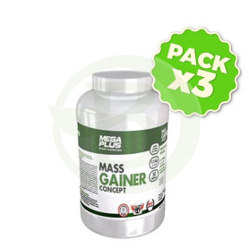 Pack 3x Mass Gainer Concept Fresa 1,5Kg. Megaplus