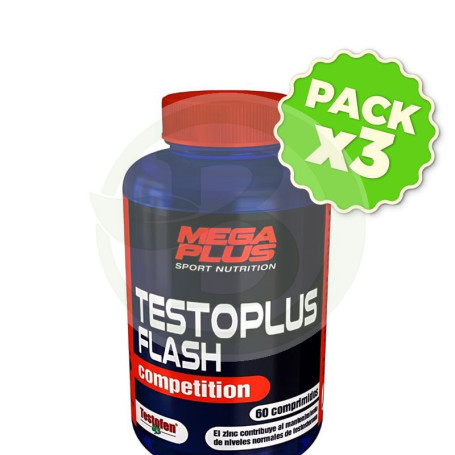 Pack 3x Testoplus Flash 60 Comprimidos Megaplus