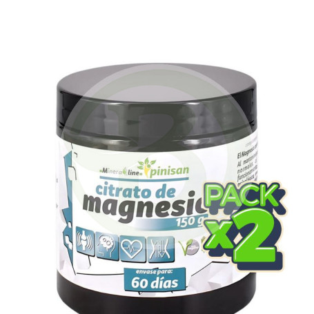 Pack 2x Citrato De Magnesio en Polvo 150G Pinisan