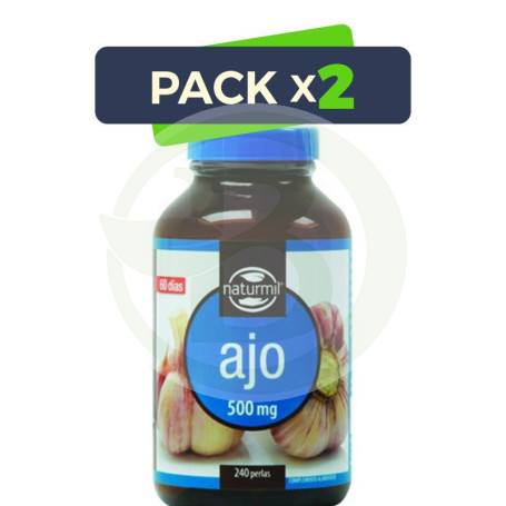 Pack 2x Ajo 500Mg. 240 Perlas Naturmil