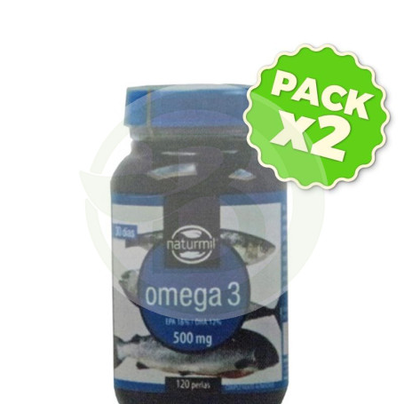Pack 2x Omega 3 500Mg. 120 Perlas Naturmil