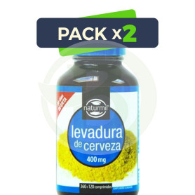 Pack 2x Levadura de Cerveza 400Mg. 360 + 120 Comprimidos Naturmil
