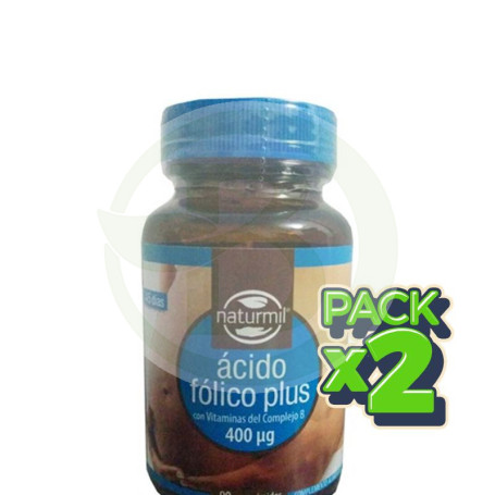 Pack 2x Ácido Fólico Plus 90 Comprimidos Naturmil