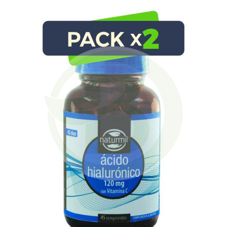 Pack 2x Ácido Hialurónico 120Mg. 45 Ccomprimidos Naturmil