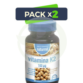 Pack 2x Vitamina K2 100Mg. 60 Comprimidos Naturmil