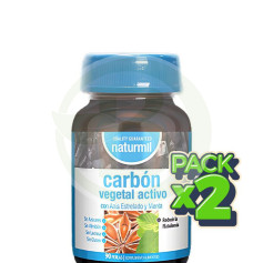 Pack 2x Carbon Vegetal Activo 90 Perlas Naturmil