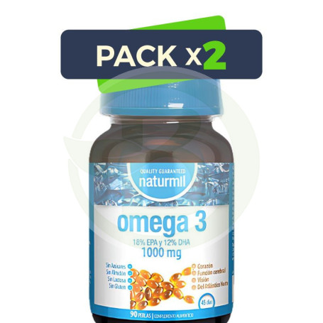 Pack 2x Omega 3 18/12 1000Mg 90 Perlas Naturmil