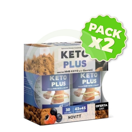 Pack 2x Keto Plus 45+45 Comprimidos Novity