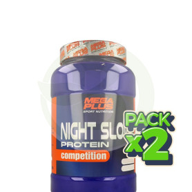 Pack 2x Night Slow Protein Competition Chocolate-Leche 2Kg. Megaplus