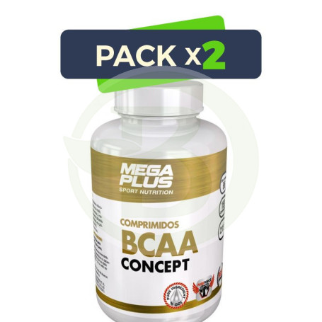 Pack 2x Bcaa + Glutamina Concept Piña 500Gr. Megaplus