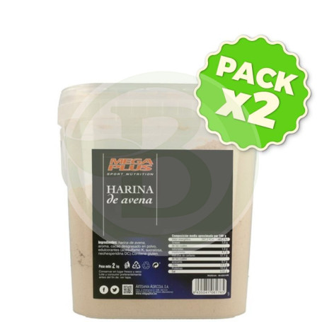 Pack 2x Harina De Avena Natilla 2Kg. Megaplus