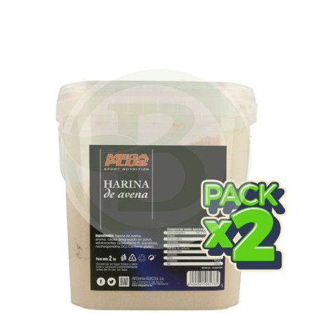 Pack 2x Harina De Avena Fresa Chantilly 2Kg. Megaplus