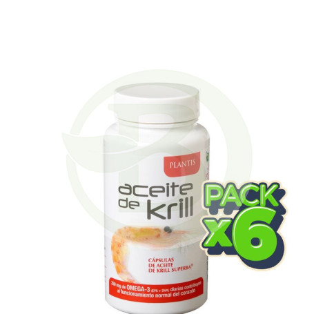 Pack 6x Aceite de Krill 90 Cápsulas Plantis