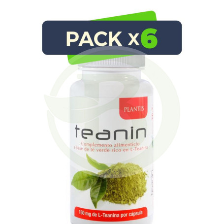 Pack 6x Teanin 60 Cápsulas Plantis