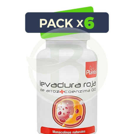 Pack 6x Levadura Roja + Coenzima Q10 120 Cápsulas Plantis