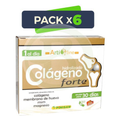 Pack 6x Collagene idrolizzato Forte 30 Capsule Pinisan