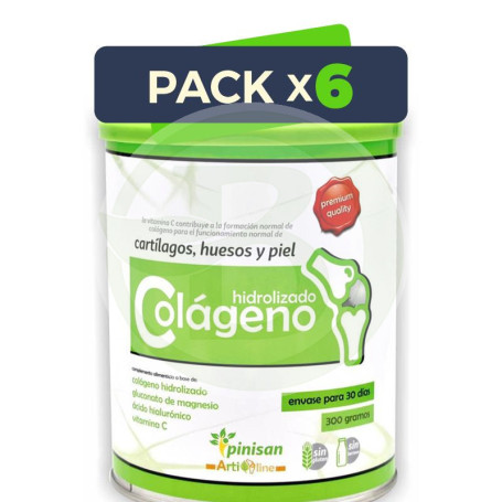 Pack 6x Colágeno Hidrolizado 300Gr. Pinisan