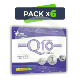 Pack 6x Coenzima Q10 100Mg. 30 Cápsulas Pinisan