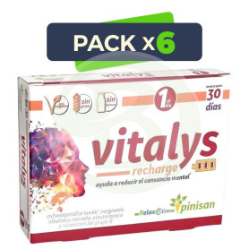 Pack 6x Vitalys Recharge 30 Cápsulas Pinisan