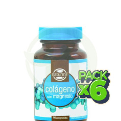 Pack 6x Colágeno Con Magnesio 600Mg. 90 Comprimidos Naturmil