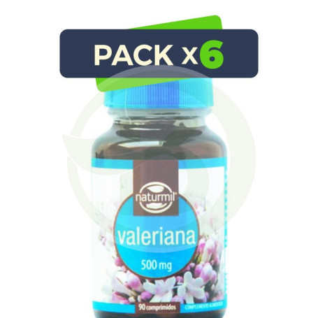 Pack 6x Valeriana 500Mg. 90 Comprimidos Naturmil