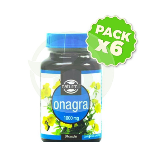 Pack 6x Onagra 1000Mg. 30 Cápsulas Naturmil