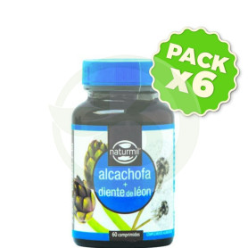 Pack 6x Alcachofa + Diente de León 60 Comprimidos Naturmil