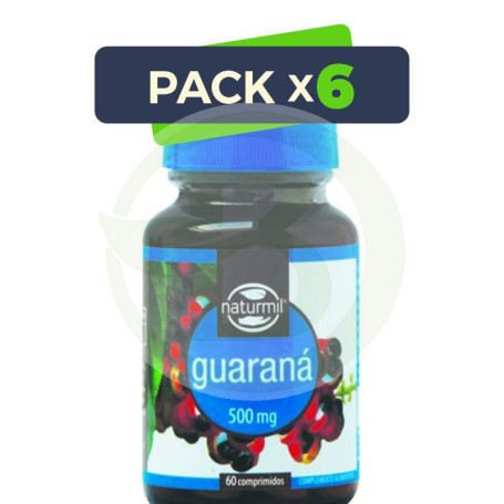 Pack 6x Guaraná 500Mg. 60 Comprimidos Naturmil