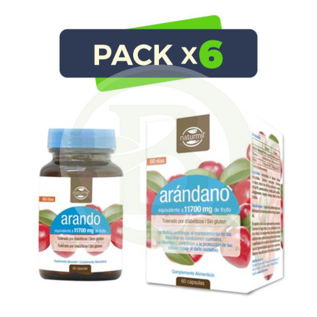 Pack 6x Arandano 60 Cápsulas Naturmil