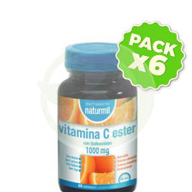 Pack 6x Vitamina C Ester C 1.000Mg. 60 Comprimidos Naturmil