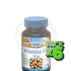 Pack 6x Vitamina K2 100Mg. 60 Comprimidos Naturmil