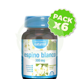 Pack 6x Espino Blanco 300Mg 180 Perlas Naturmil