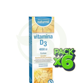 Pack 6x Vitamina D3 4000Ui Gotas 50Ml Naturmil
