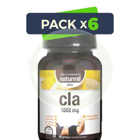 Pack 6x Cla Slim 1000Mg 80+40 Perlas Naturmil