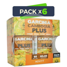 Pack 6x Garcinia Cambogia Plus 60+60 Comprimidos Novity