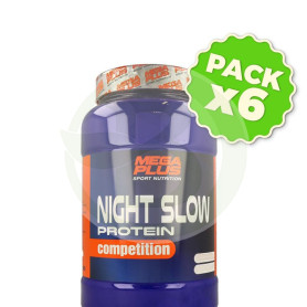 Pack 6x Night Slow Protein Competition Fresa 2Kg. Megaplus